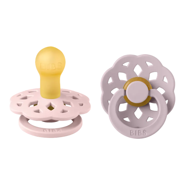 Bibs, Boheme, smoczek uspokajający, kauczuk Hevea, Blossom&Dusky Lilac, rozmiar 1, 2 szt.