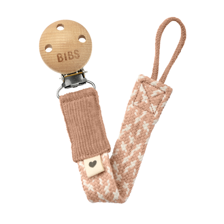 Bibs, Clip Braided, zawieszka do smoczka Blush&Ivory