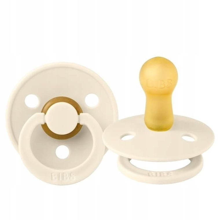 Bibs, Colour, smoczek uspokajający, kauczuk Hevea, Ivory, rozmiar 2