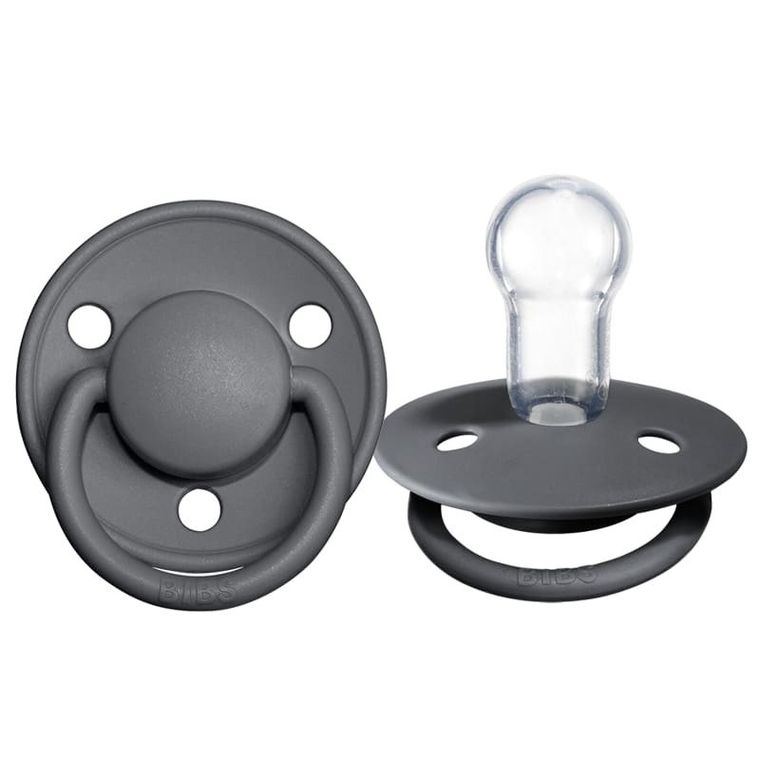 Bibs, De Lux, smoczek uspokajający, silikonowy, Iron, one size