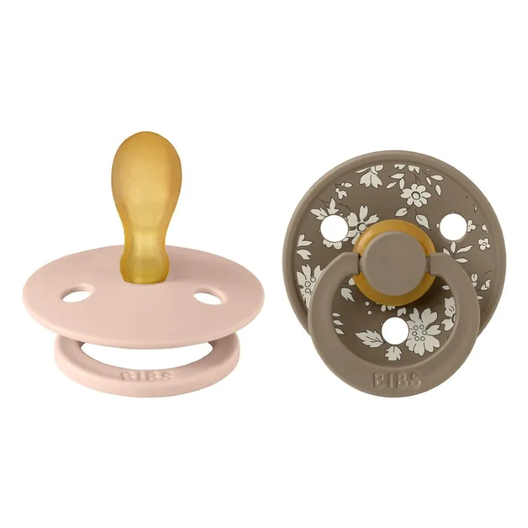 Bibs, Liberty Colour, smoczek uspokajający, symetryczny, kauczuk Hevea, Capel Blush, rozmiar 2, 2 szt.