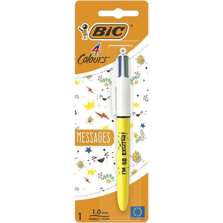 Bic, 4 Colours, Message Tie Dye, długopis, 1 szt.