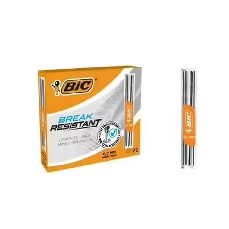 Bic, Break Resistant, wkłady do ołówka, 0,7 mm, 72 szt.
