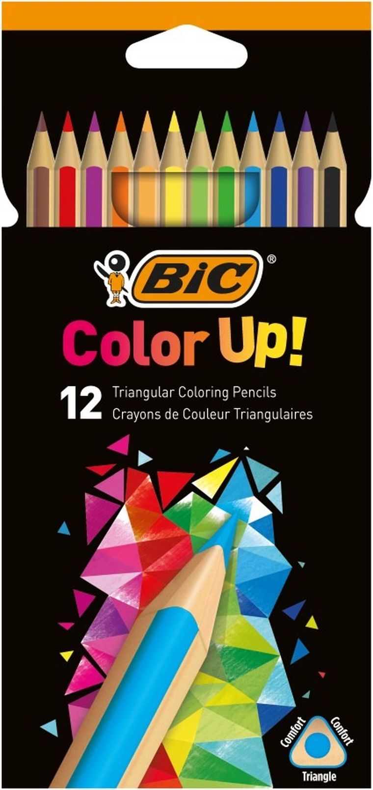 Bic, Color Up, kredki ołówkowe trójkątne, 12 kolorów