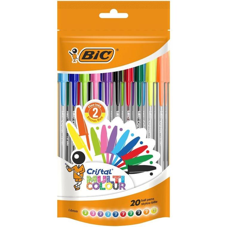 Bic, Cristal Multi Color, długopis, 20 szt.