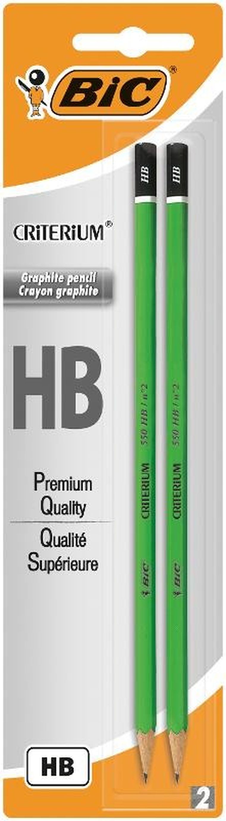 Bic, Criterium 550 HB, ołówek bez gumki, 2 szt.