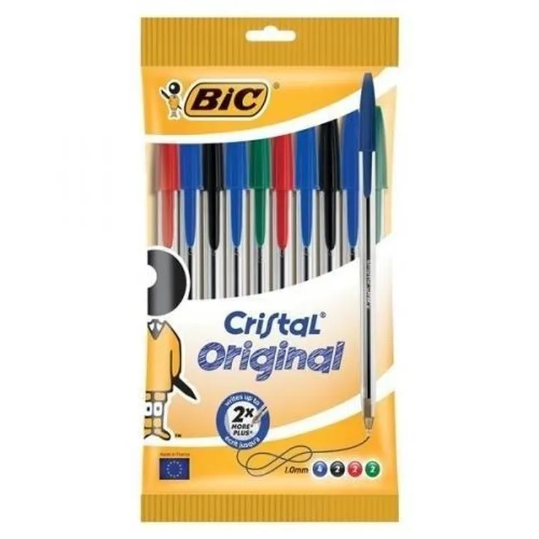 Bic, długopis Cristal Original pouch, 10 szt.