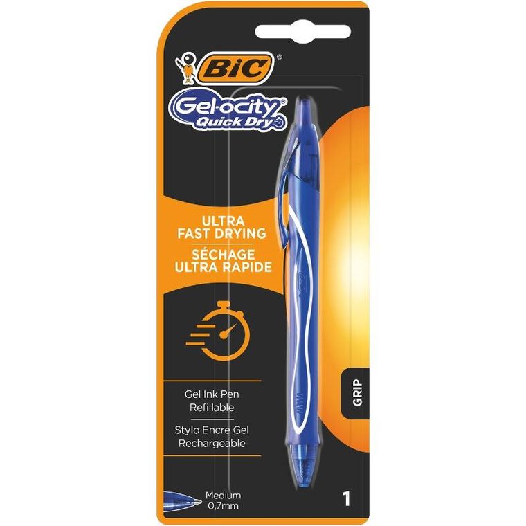 Bic, Gel-ocity Quick Dry, długopis żelowy, niebieski