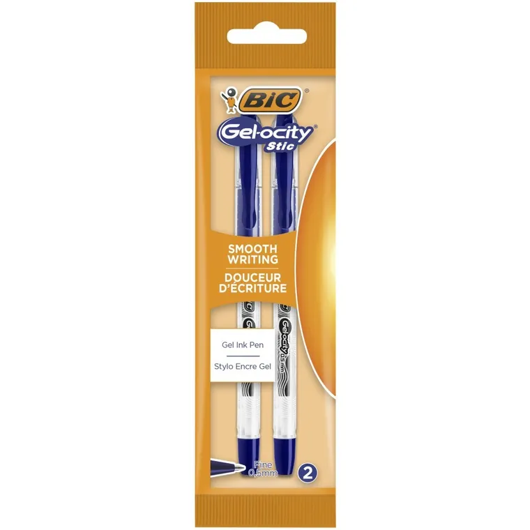 Bic, Gel-ocity, Stic, długopis żelowy, 0.5 mm, niebieski, 2 szt.