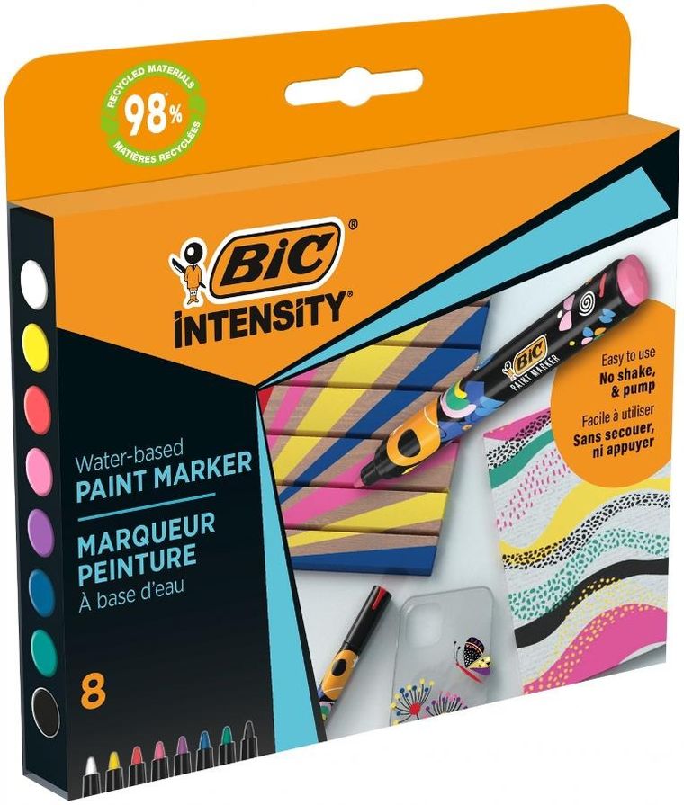 Bic, Intensity Classic Paint, markery akrylowe, 8 szt.
