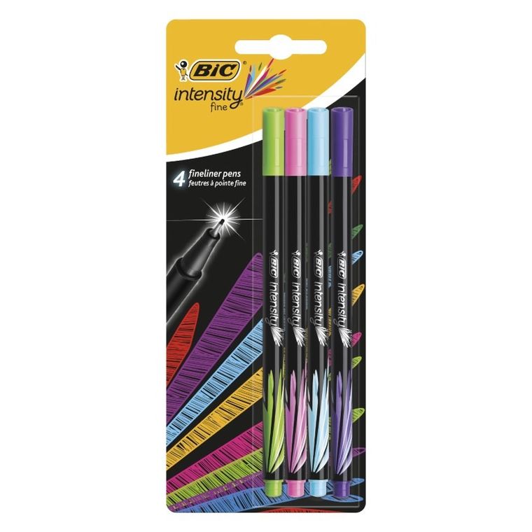 Bic, Intensity Fine, cienkopisy, mix fun, 4 szt.