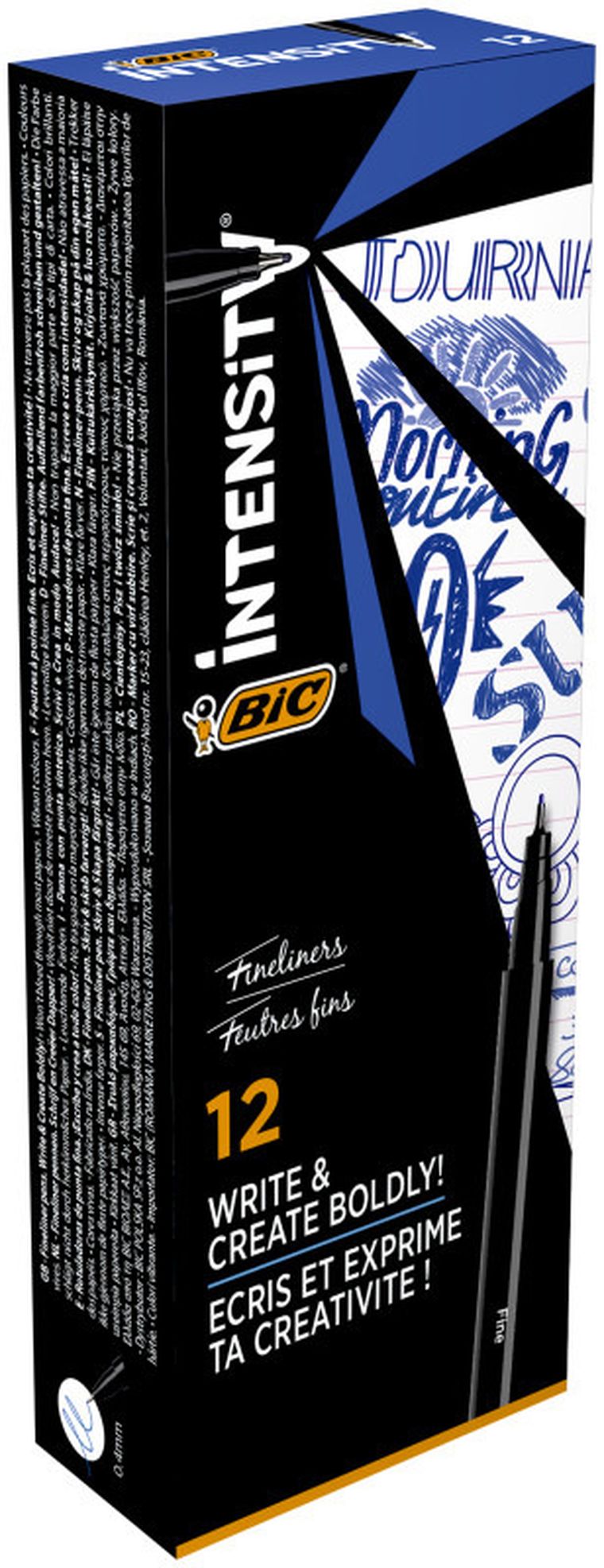 Bic, Intensity Fine, cienkopisy, niebieskie, 12 szt.