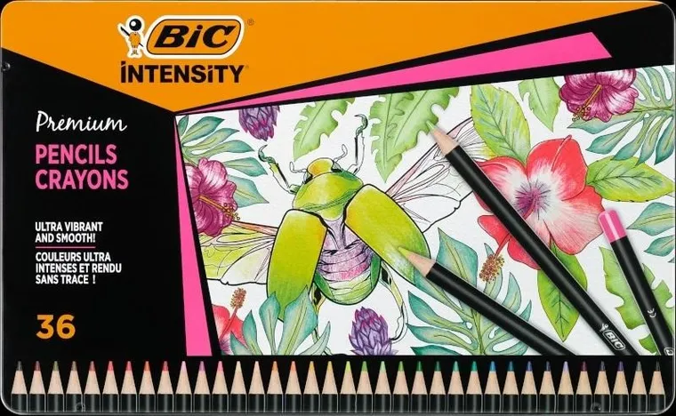 Bic, Intensity, kredki ołówkowe premium, 36 kolorów