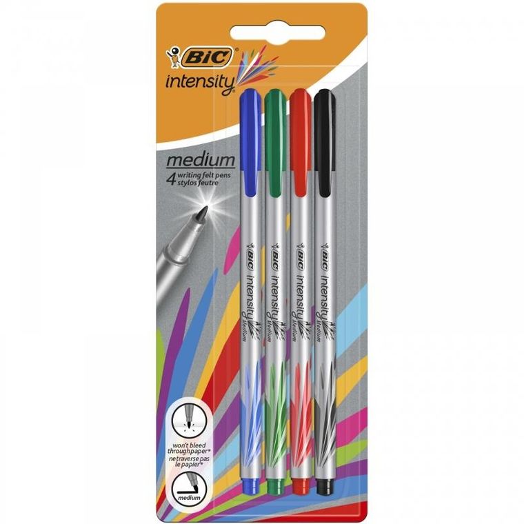 Bic, Intensity Medium, cienkopis, 4 kolory