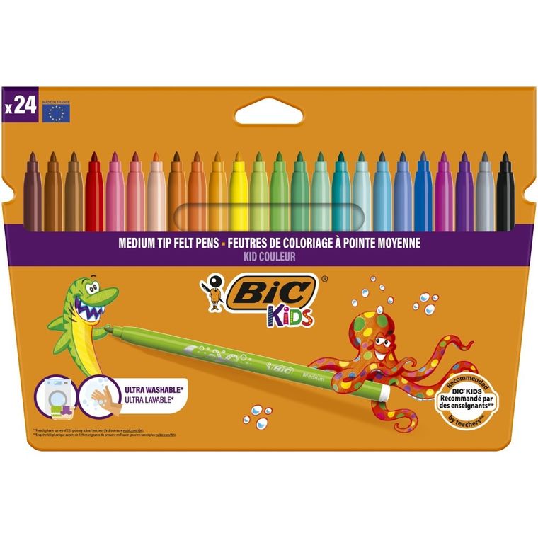 Bic, Kids, Kid Couleur, flamastry, 24 kolory