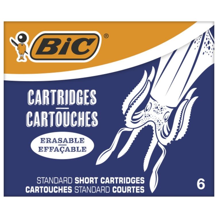 Bic, krótkie naboje do pióra, niebieskie, 6 szt.