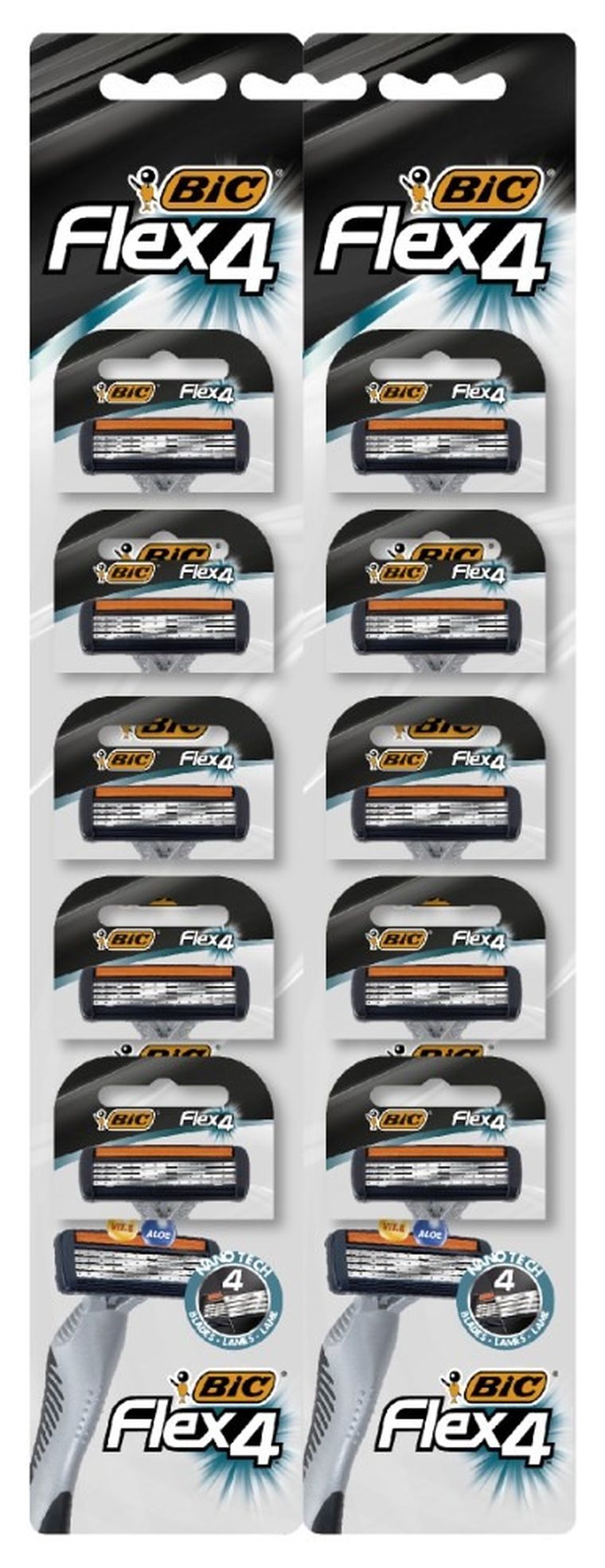 Bic, maszynka do golenia, Flex4, 10 szt.