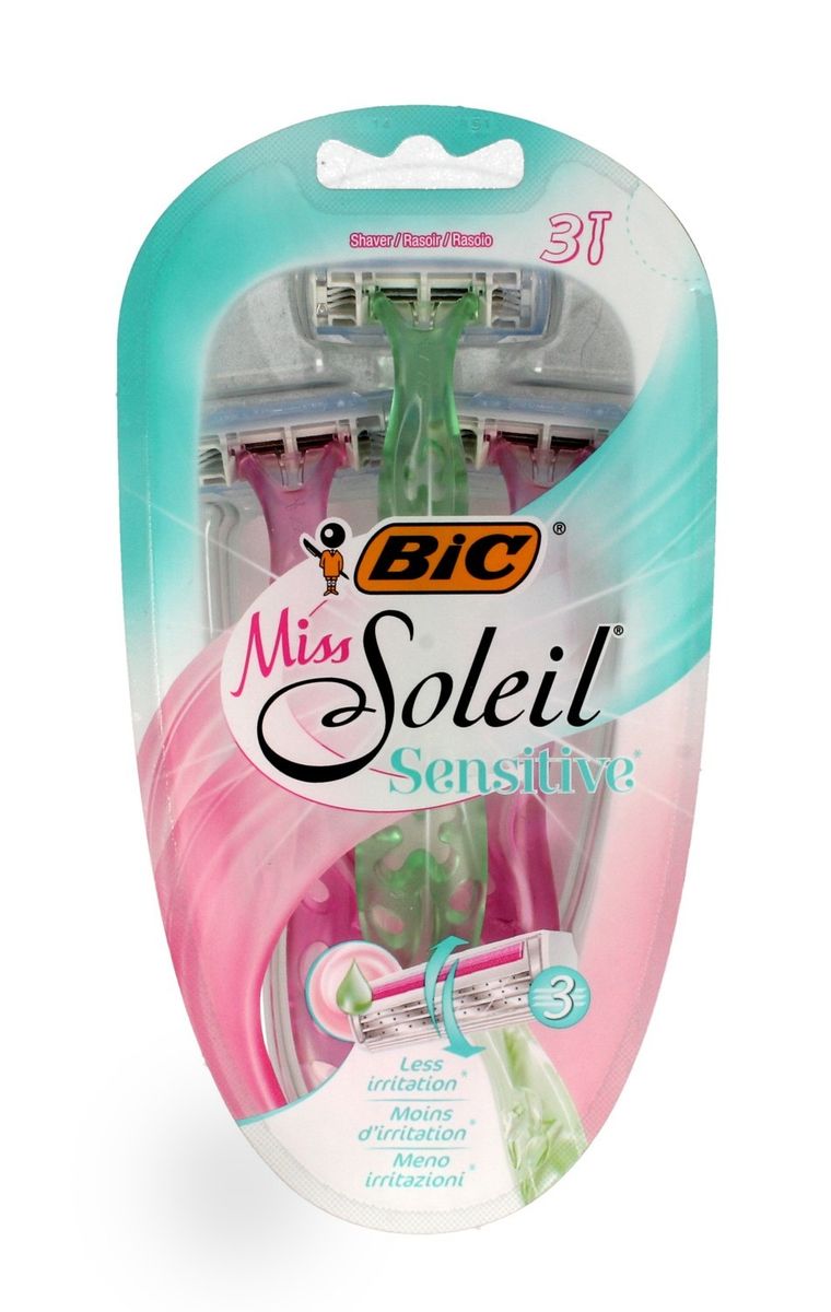 Bic, Miss Soleil 3 Sensitive, maszynka do golenia, 3 szt.
