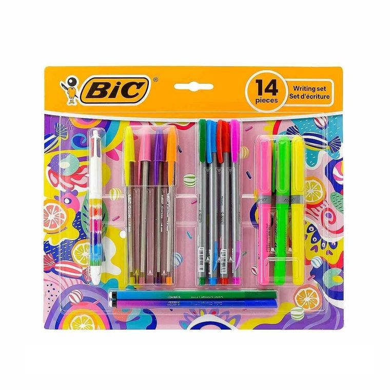 Bic, moc kolorów, zestaw piśmienniczy