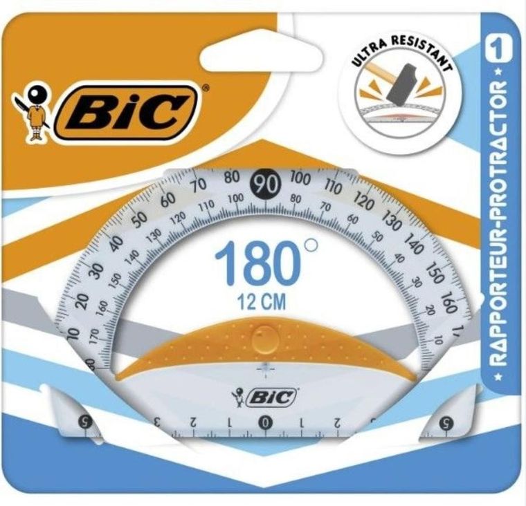 Bic, Protector, kątomierz, 12 cm