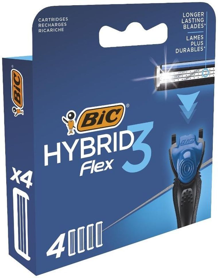 Bic, wkłady do maszynki, Hybrid Flex 3, 4 szt.