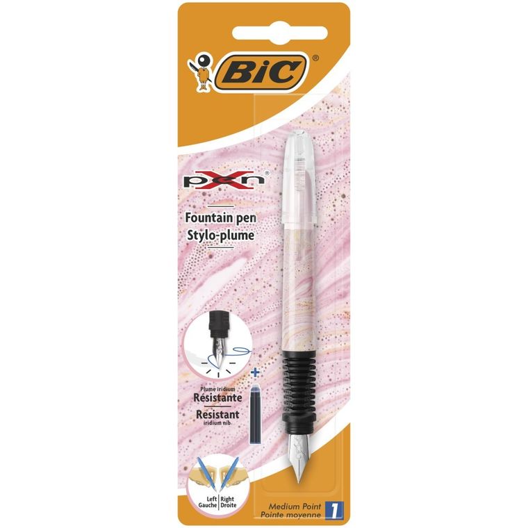 Bic, X Pen, pióro wieczne + 1 nabój, Pineapple, 1 szt.