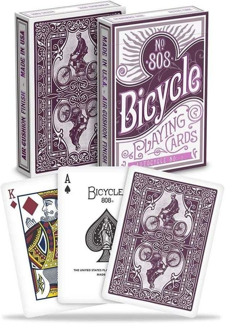 Bicycle, Autocycle No1, purple, karty do gry