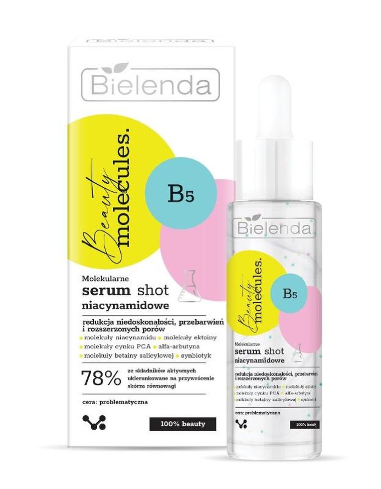 Bielenda, Beauty Molecules, molekularne serum niacynamidowe, do cery problematycznej, 30 ml