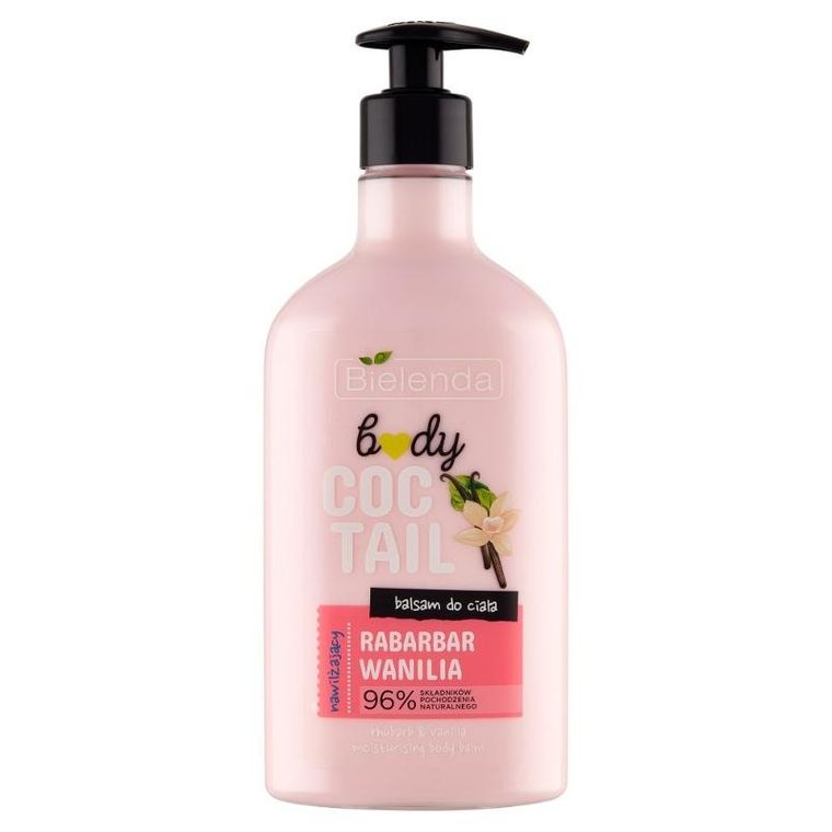 Bielenda, Body Coctail, balsam do ciała nawilżający, rabarbar & wanilia, 400 ml
