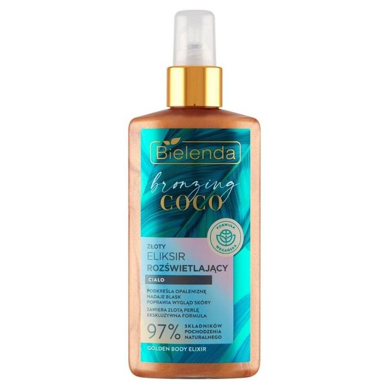 Bielenda, Bronzing Coco, złoty eliksir rozświetlający do ciała, 150 ml