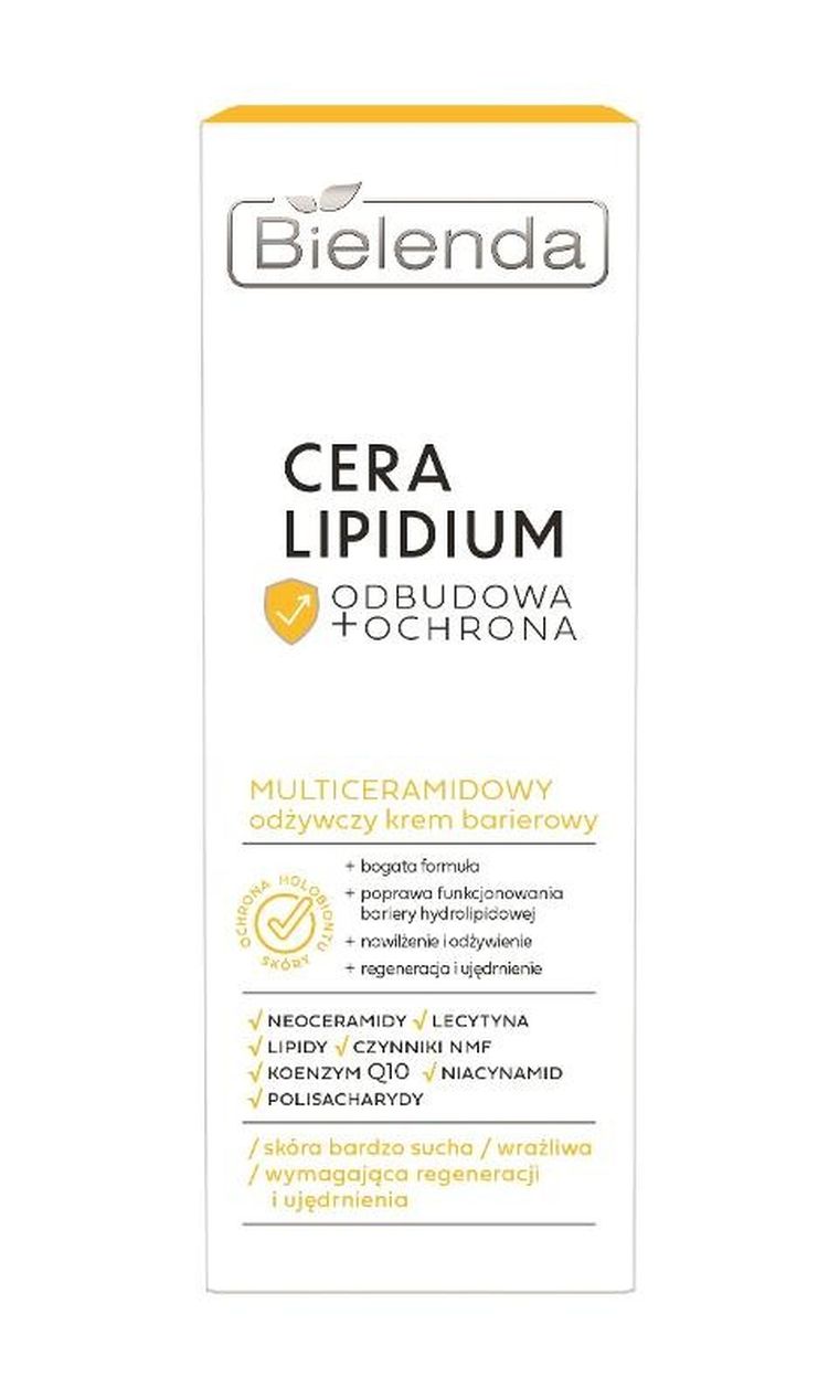 Bielenda, Cera Lipidium, odbudowa + ochrona multiceramidowy odżywczy krem barierowy, 50 ml