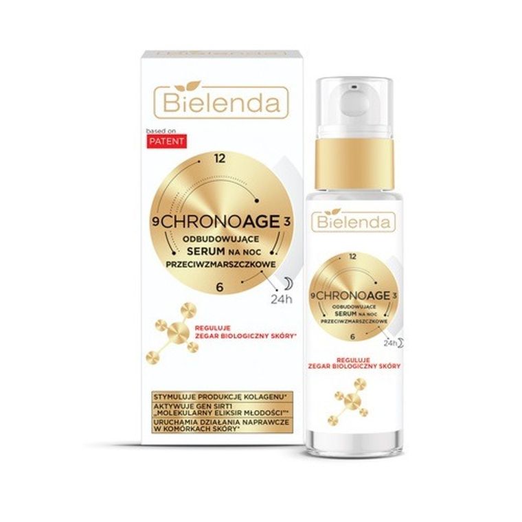 Bielenda, Chrono Age, odbudowujące serum przeciwzmarszczkowe na noc, 30 ml