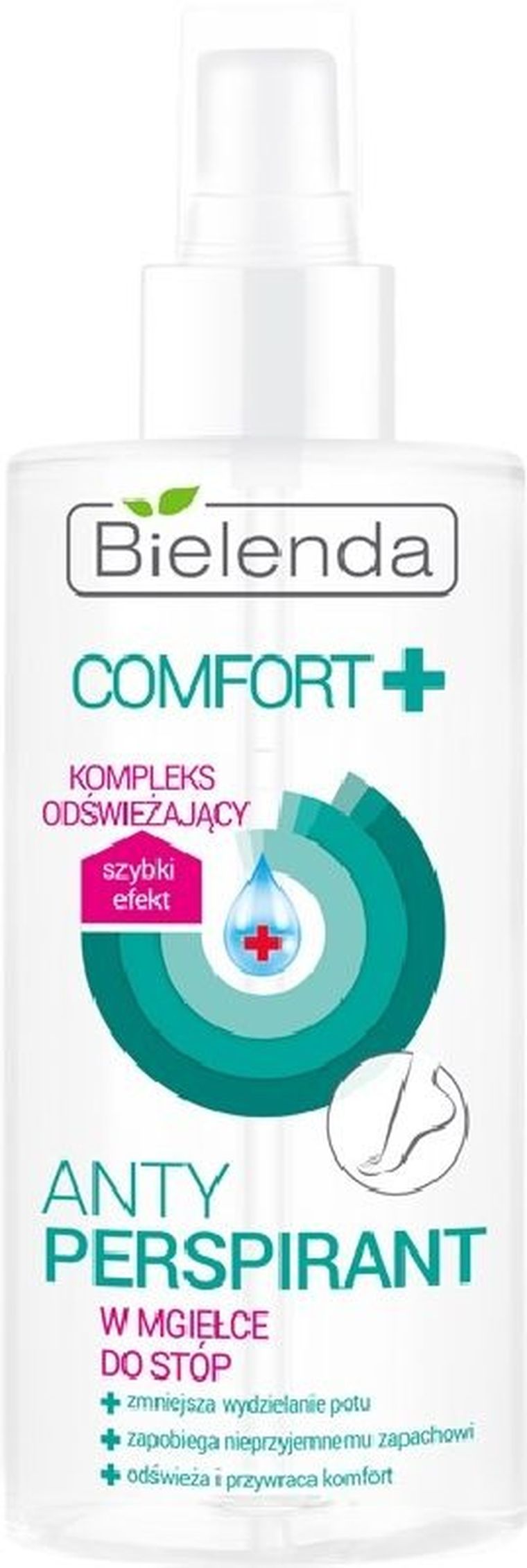 Bielenda, Comfort+, antyperspirant w mgiełce, do stóp, 150 ml