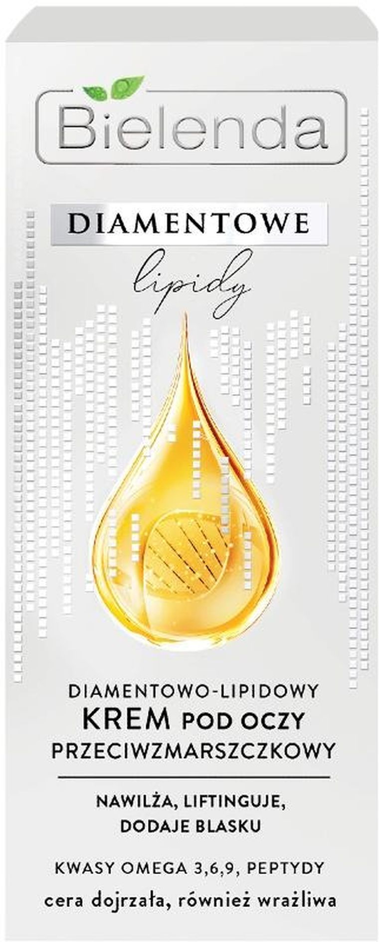 Bielenda, Diamentowe Lipidy, diamentowo-lipidowy krem pod oczy przeciwzmarszczkowy, 15 ml