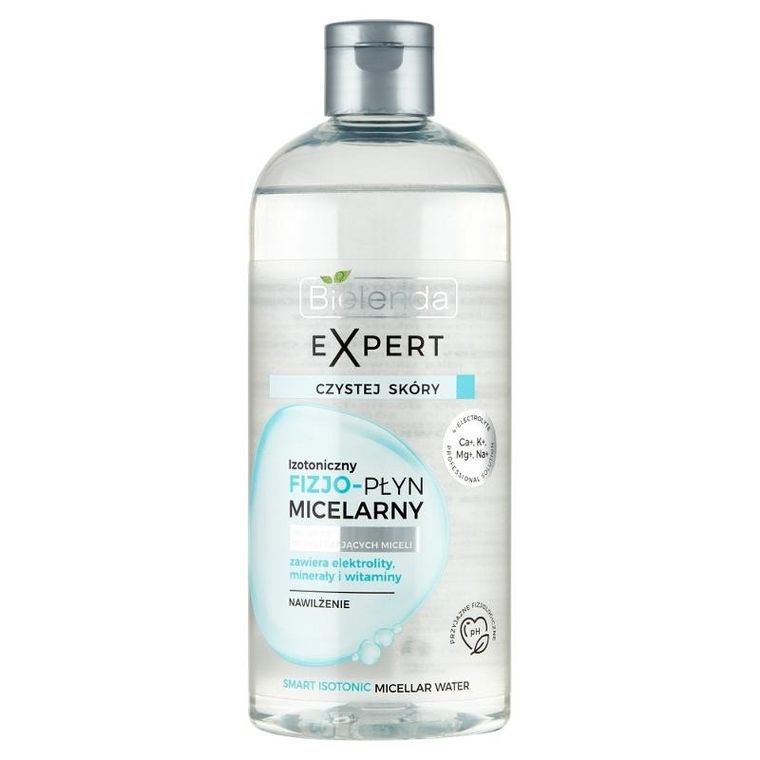 Bielenda, expert czystej skóry, izotoniczny fizjo-płyn micelarny, nawilżenie, 400 ml