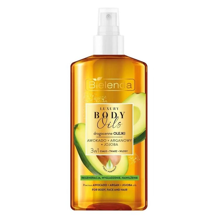 Bielenda, Luxury Body Oils, olejek do pielęgnacji 3w1, awokado + arganowy + jojoba, 150 ml