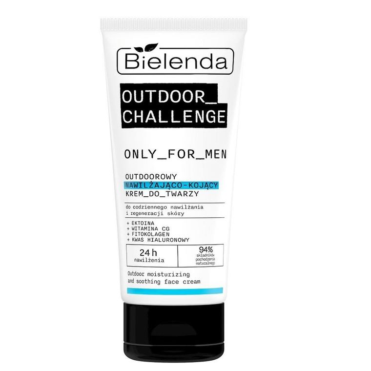Bielenda, Only For Men Outdoor Challenge, outdoorowy nawilżająco-kojący krem do twarzy, 50 ml