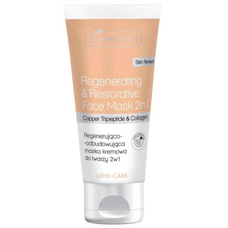 Bielenda Professional, Lipid Care, regenerująco-odbudowująca maska do twarzy 2w1, 150 ml