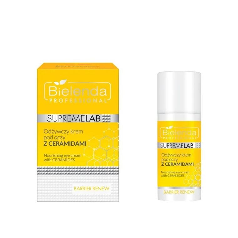 Bielenda Professional, SupremeLab Barrier Renew, odżywczy krem pod oczy z ceramidami, 15 ml