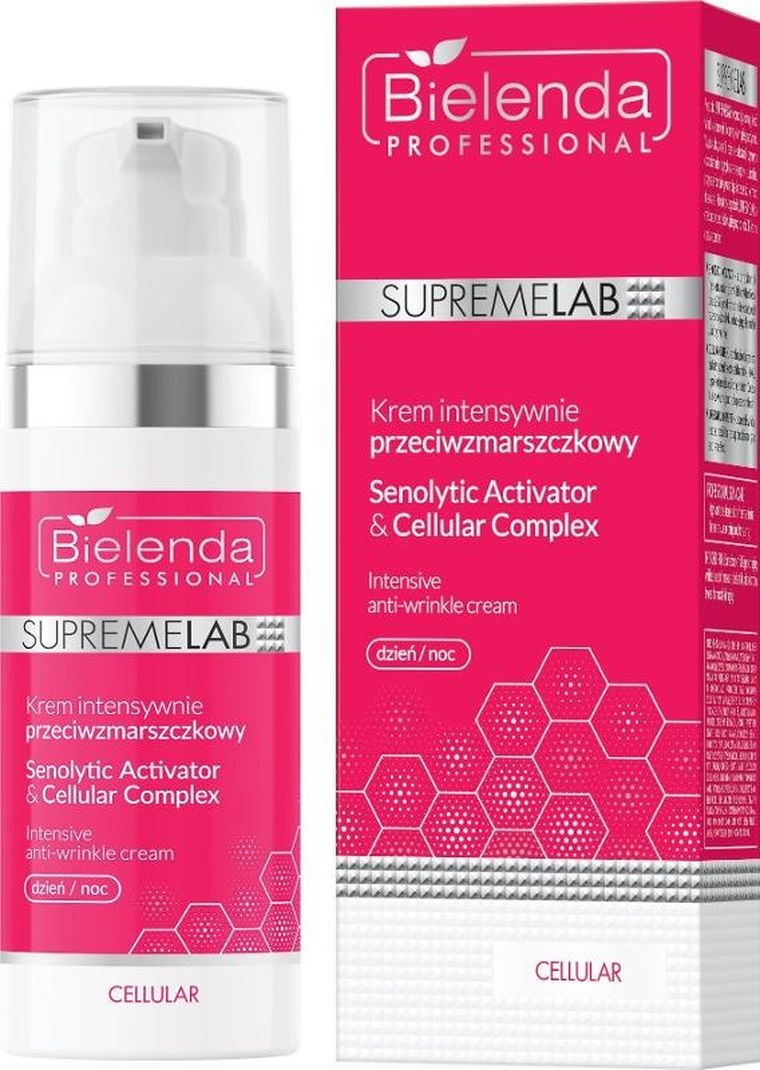 Bielenda Professional, Supremelab Cellular, krem intensywnie przeciwzmarszczkowy senolytic activator & cellular complex na dzień i noc, 50 ml