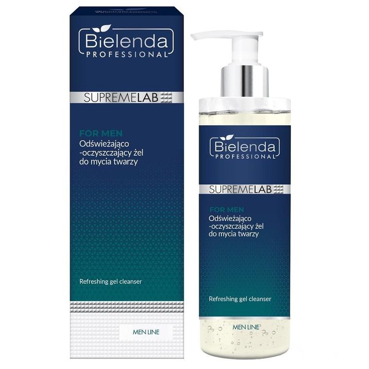 Bielenda Professional, SupremeLab For Men, odświeżająco-oczyszczający żel do mycia twarzy, 200 ml