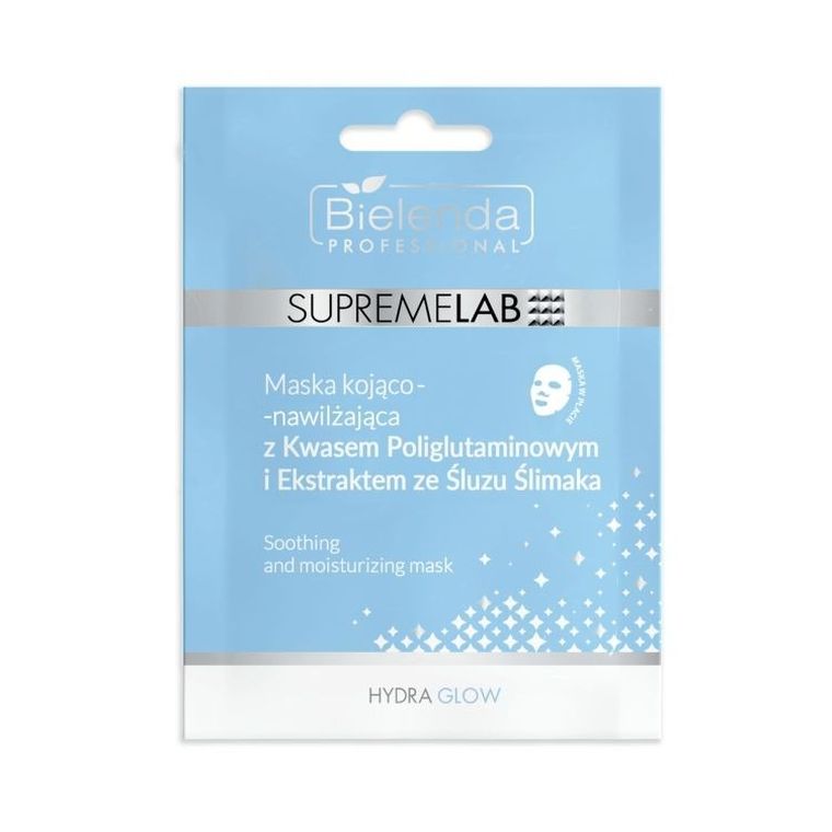 Bielenda Professional, supremelab hydra glow, maska kojąco-nawilżająca do twarzy, w płacie