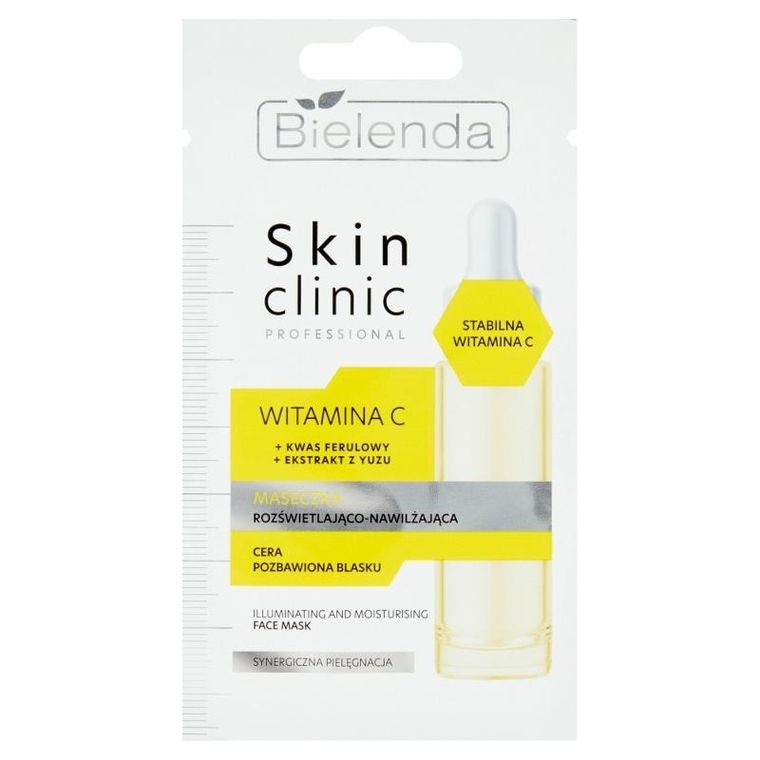 Bielenda, Skin Clinic Professional, witamina C, maseczka rozświetlająco-nawilżająca, 8g