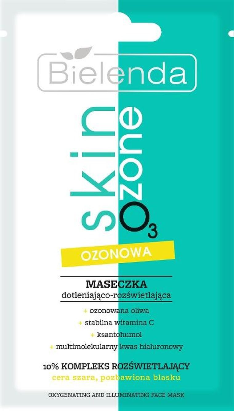 Bielenda skin o3 zone, maseczka dotleniająco - rozświetlająca, 8g