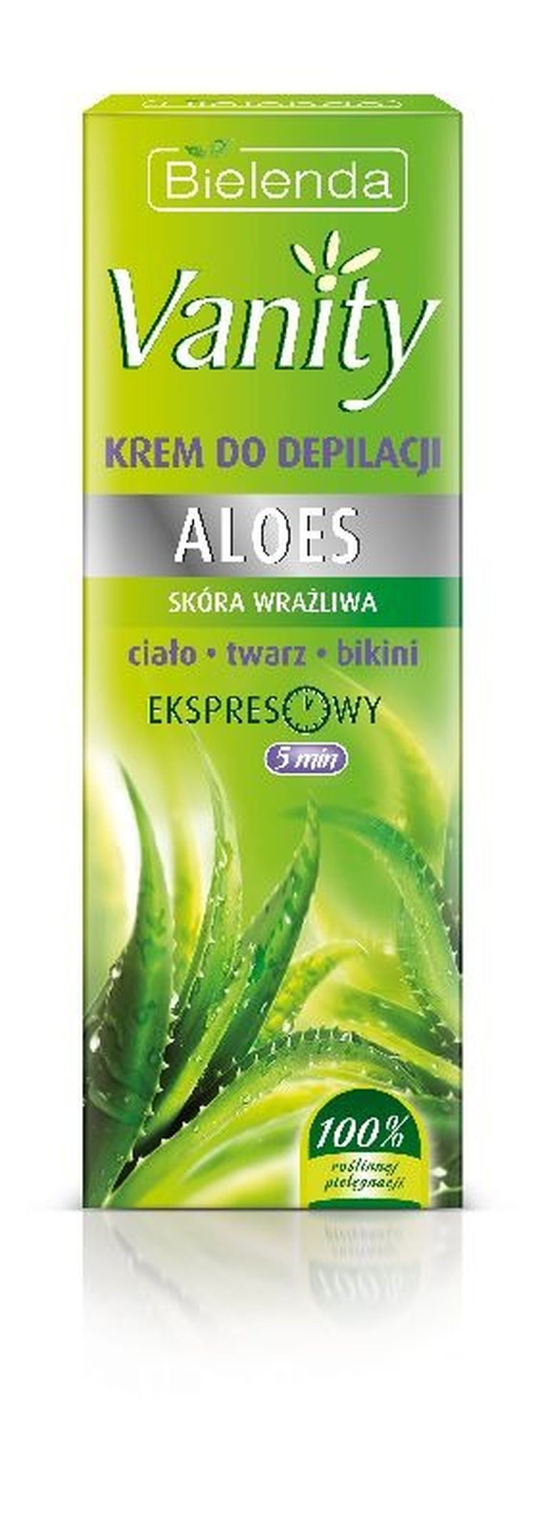 Bielenda, Vanity, Aloes, krem do bezpiecznej depilacji skóry wrażliwej, 100 ml