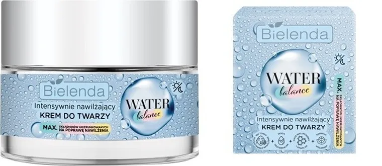 Bielenda, Water Balance, intensywnie nawilżający krem do twarzy na dzień i noc, 50 ml