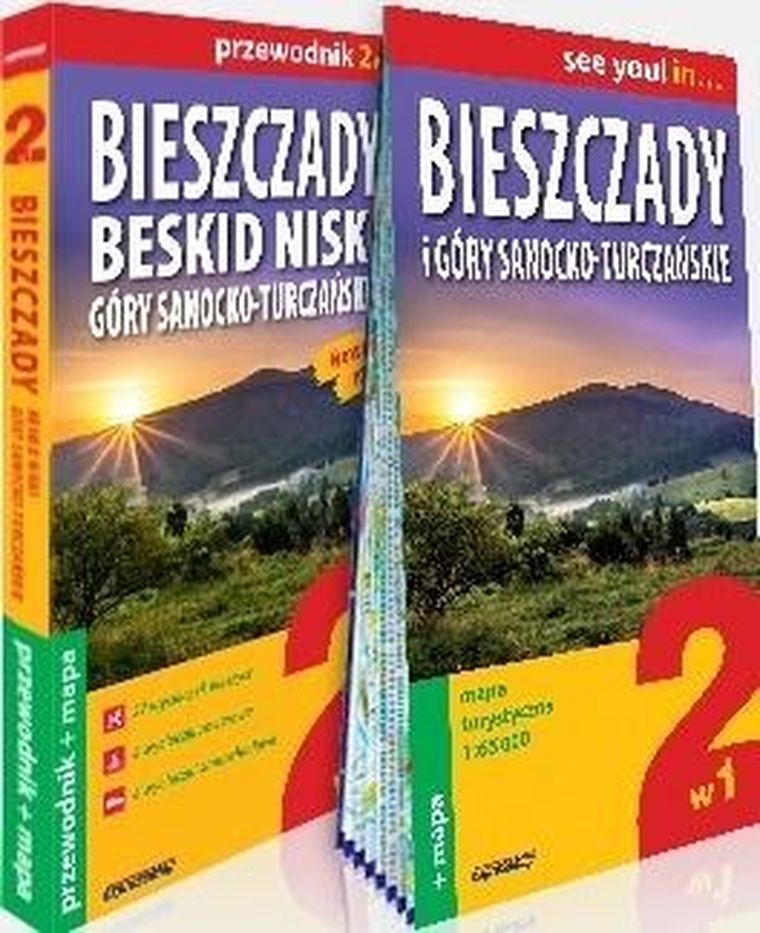 Bieszczady, Beskid Niski, Góry Sanocko-Turczańskie. Mapa