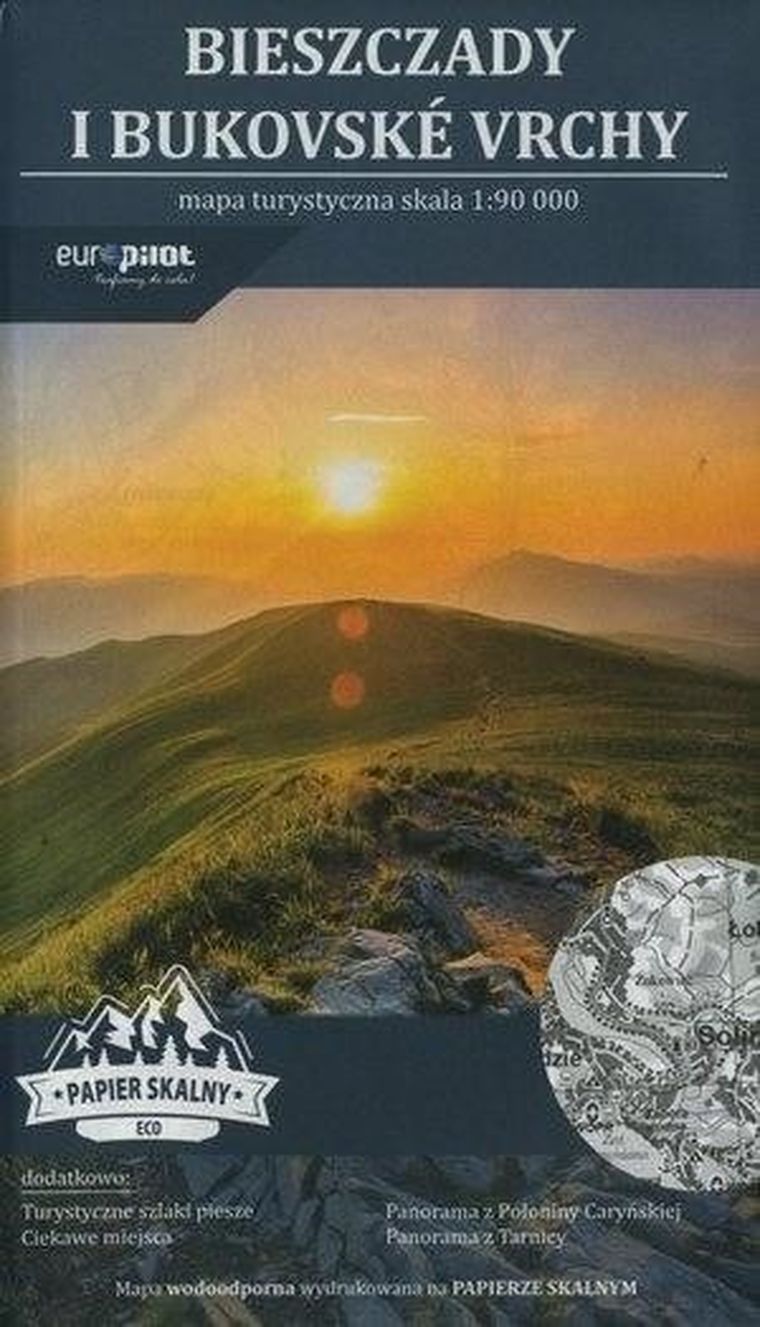 Bieszczady i Bukovske Vrchy. Mapa turystyczna ECO w skali 1:90 000