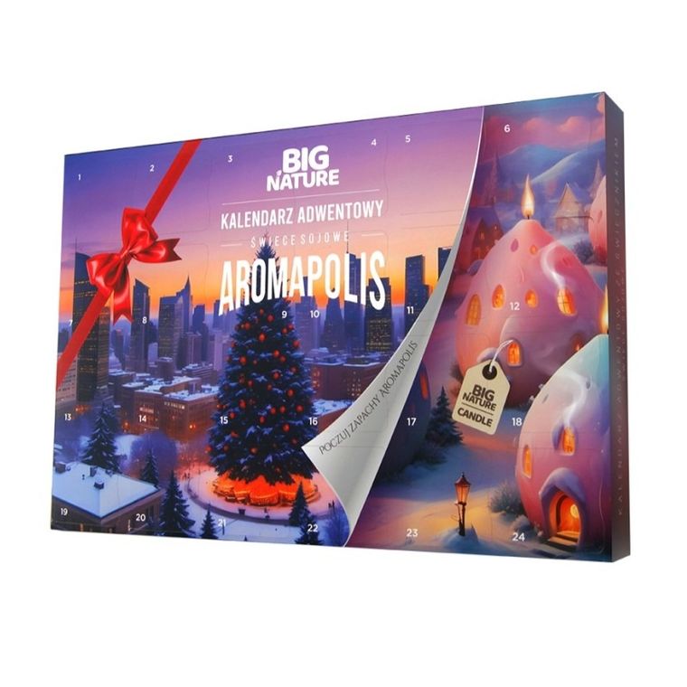 Big Nature, Aromapolis, kalendarz adwentowy, ze świecami sojowymi, 24 szt.