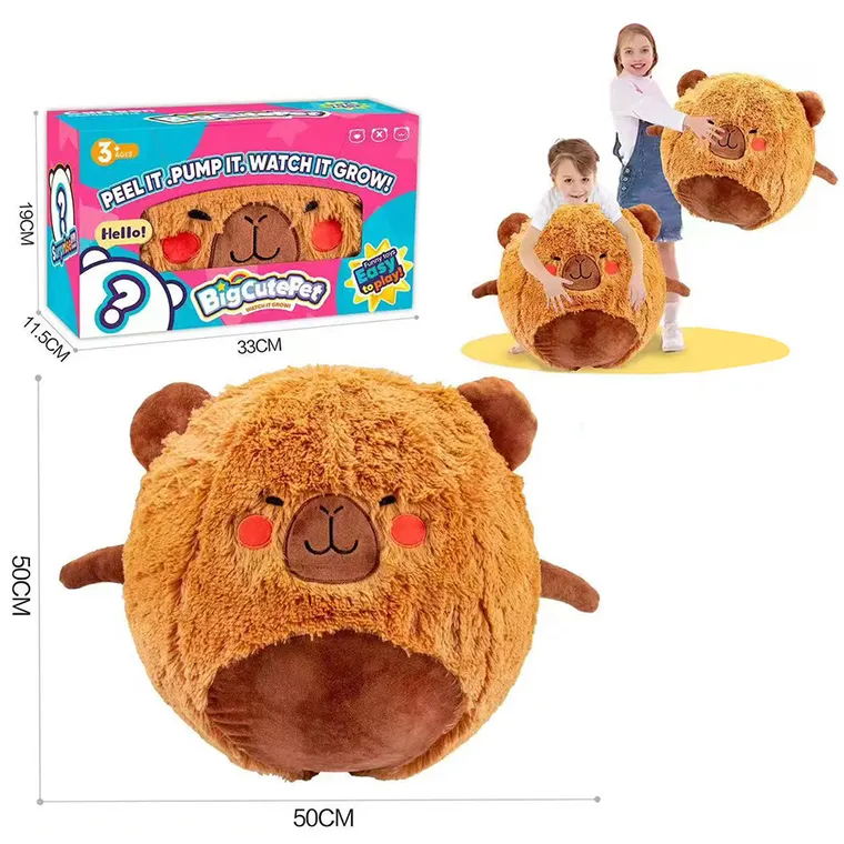 BigCutePet, Kapibara, pluszowa piłka do skakania, rosnące zwierzątko